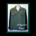 HR017 195039s vintage reproduction Hollywood Rogue two tone gabardine shirt with top stitching Graphic Tee – Premium Graphic · Must-Have Style