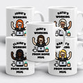 Working From Home Personalized Mug Custom Home Office Quarantine Lock Down Mugs Graphic Tee – Warm & Stylish · High-Quality Print