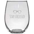Optician Gift Idea Optometrist Gift Ophthalmologist Funny Eyeglasses Stemless Wine Glass Stay Focused Graphic Tee – Fan Favorite · Top Pick For Any Outfit