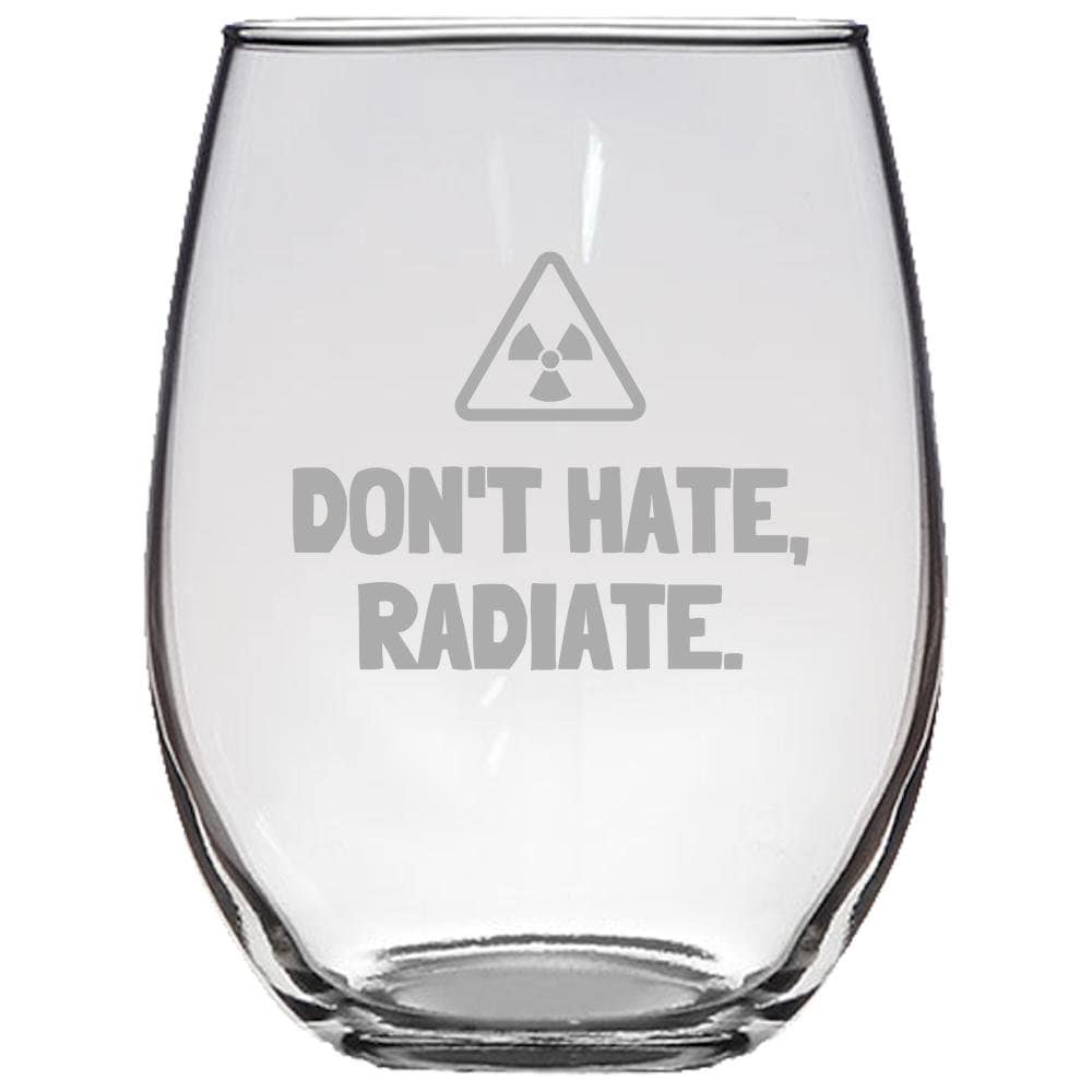 Funny Radiology Gift Stemless Wine Glass Radiologist Gift Rad Tech Present Radiographer Nuclear Medicine Don39t Hate Radiate Graphic Tee – Cozy Vibes · Top Pick For Any Outfit
