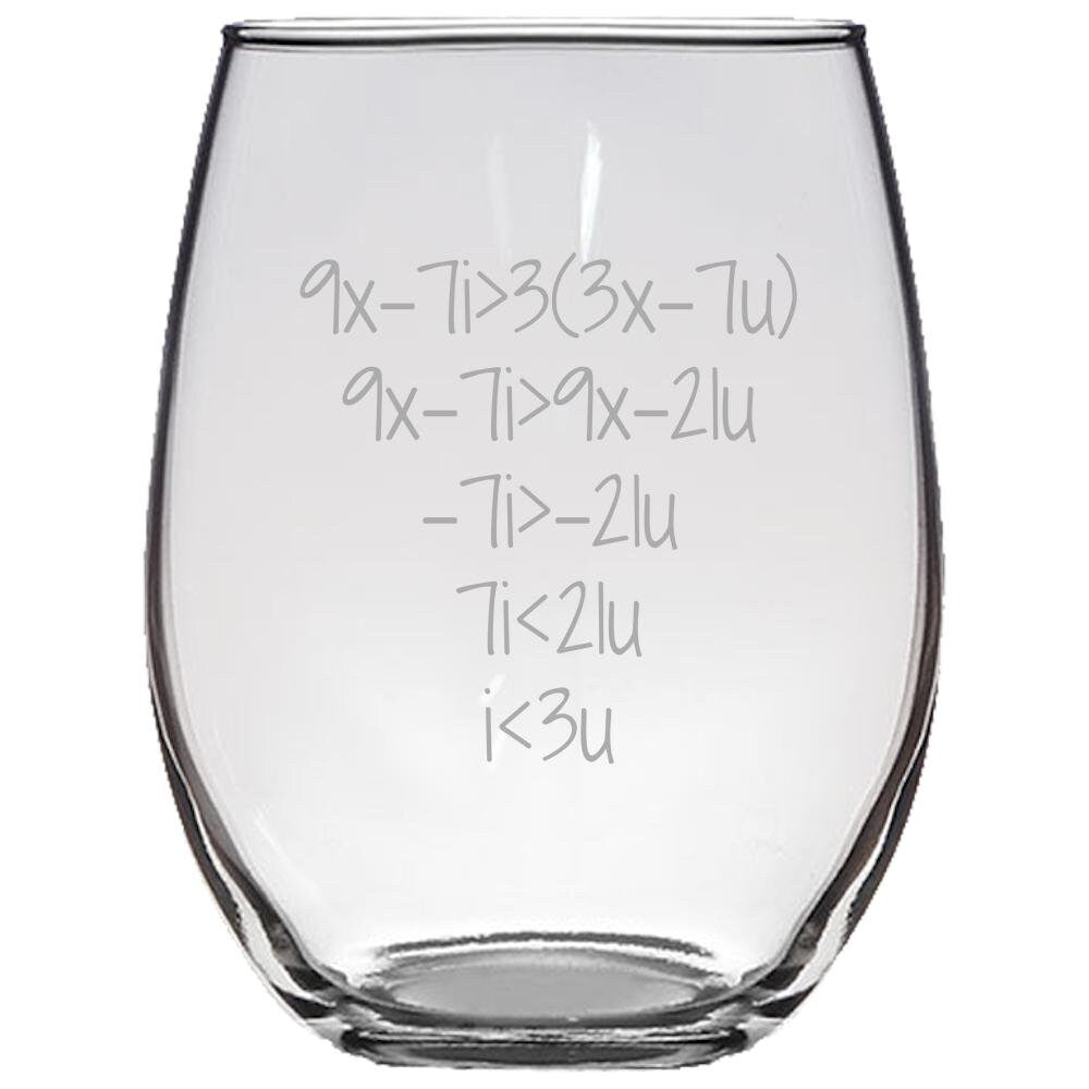 Math Nerd Gift Stemless Wine Glass Cute Math Teacher Gift Valentine39s Day Present Anniversary Gift I Love You Birthday Present Graphic Tee – Everyday Comfort · Trending Graphic Apparel