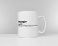 Hangry Coffee Mug Dictionary Excerpt Hungry Work Mug Food Lover Coffee Mug Funny Meaning Gift Graphic Tee – Bold Style · Must-Have Style