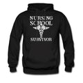Nursing Hoodie Nurse Graduate Sweater Nurse Hoodie Nurse Pullover Nursing Sweatshirt Nursing Sweater Nursing School Survivor OH396 Hoodie – Warm & Stylish · Great Gift For Fans