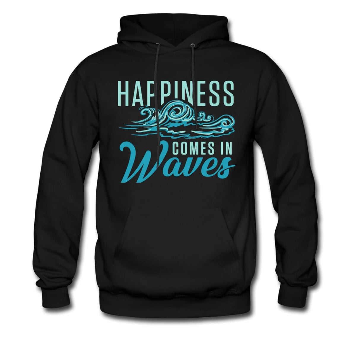 Surfing Hoodie Windsurfing Sweater Kiteboarding Hoodie Surfing Lover Sweater Surfing Lover Pullover Happiness Comes In Waves OH342 Hoodie – Easygoing Wear · High-Quality Print