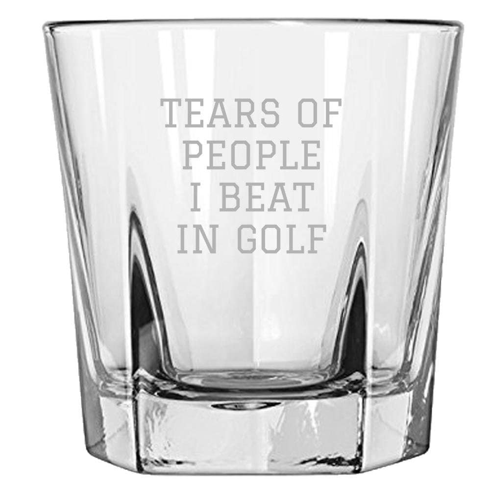 Funny Golf Rocks Glass Golfer Gift Idea Golf Player Present Tears Of People I Beat In Golf Whiskey Tumbler Graphic Tee – Aesthetic Look · Trending Graphic Apparel