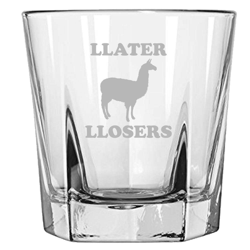 Funny Llama Gift Llama Rocks Glass Gift For Llama Lovers Llater Llosers Whiskey Tumbler Graphic Tee – Warm & Stylish · Trending Graphic Apparel
