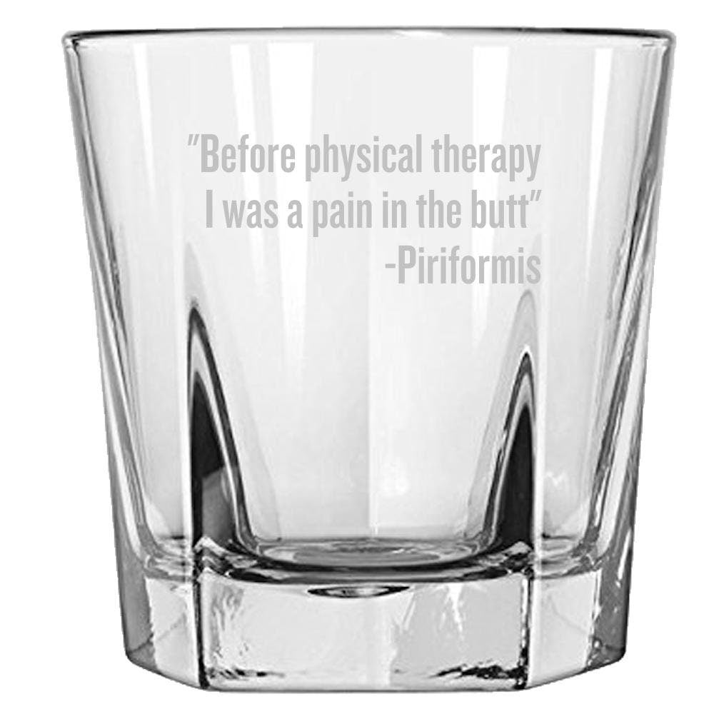 Physical Therapy Rocks Glass Physical Therapist Gift Funny Physiotherapist Gift Pain In The Butt Whiskey Tumbler Graphic Tee – Cozy Vibes · High-Quality Print