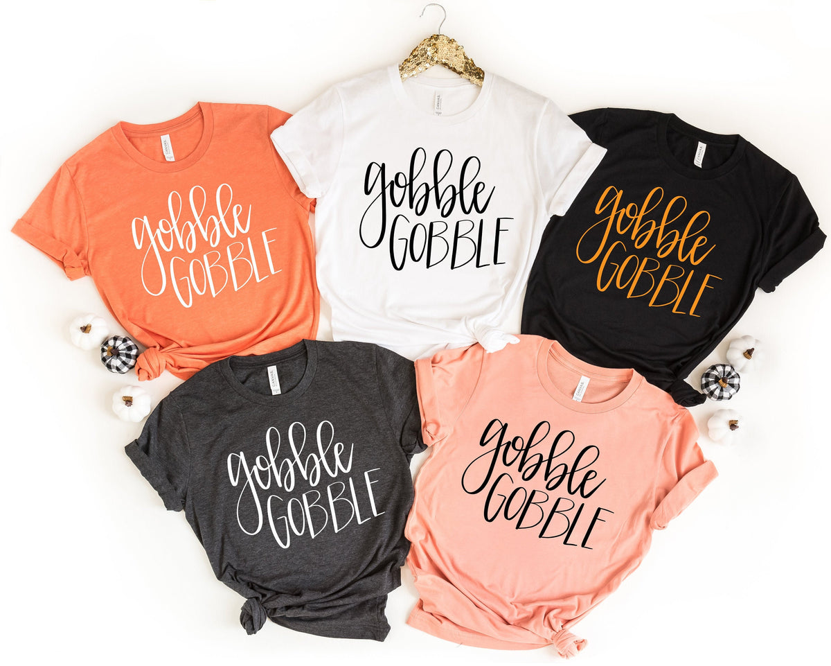 Gobble Gobble Shirt Thankful Fall Fall Shirt Thankful Family Shirts Thanksgiving Shirts Thankful Autumn Blessed Thanksgiving Cute t Graphic Tee – Warm & Stylish · Trending Graphic Apparel