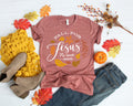 Fall For Jesus He Never Leaves ShirtFall ShirtThanksgiving ShirtThanksgiving Family Matching ShirtJesus ShirtThanksgiving Dinner Graphic Tee – Premium Graphic · Perfect For Daily Wear