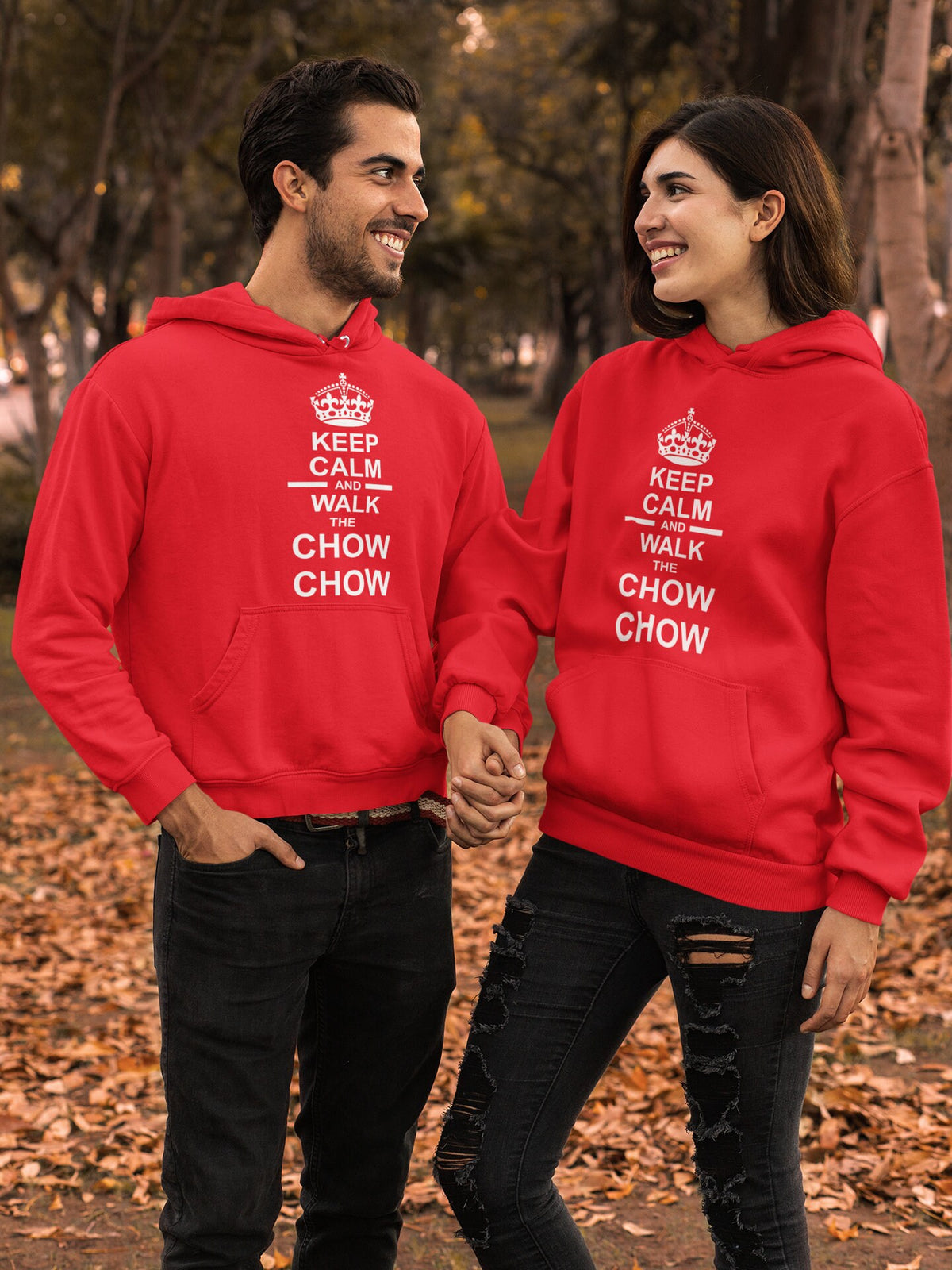 Chow Chow Dog Walking Hoodie Hoody Hooded Sweatshirt Unisex Keep Calm And Walk The Chow Chow Presents Hoodie – Soft Feel · Top Pick For Any Outfit