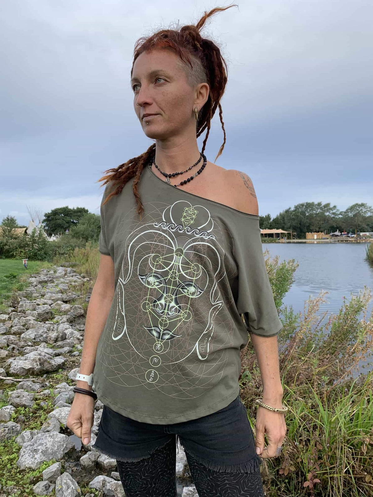Geometry Graphic Tee Burning Man Shirt Shirt Women Psychedelic Gift Gift WomeN Yoga Shirt Top BUDDHA VIBES KHAKI Mindfulness Shirt Graphic Tee – Aesthetic Look · Must-Have Style