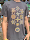 Spiritual Clothing Visionary Shirt Sacred Geometry Burning Man Shirt Festival Shirt SYMBOL TREE GREY Psychedelic Shirt Graphic Tee – Easygoing Wear · High-Quality Print