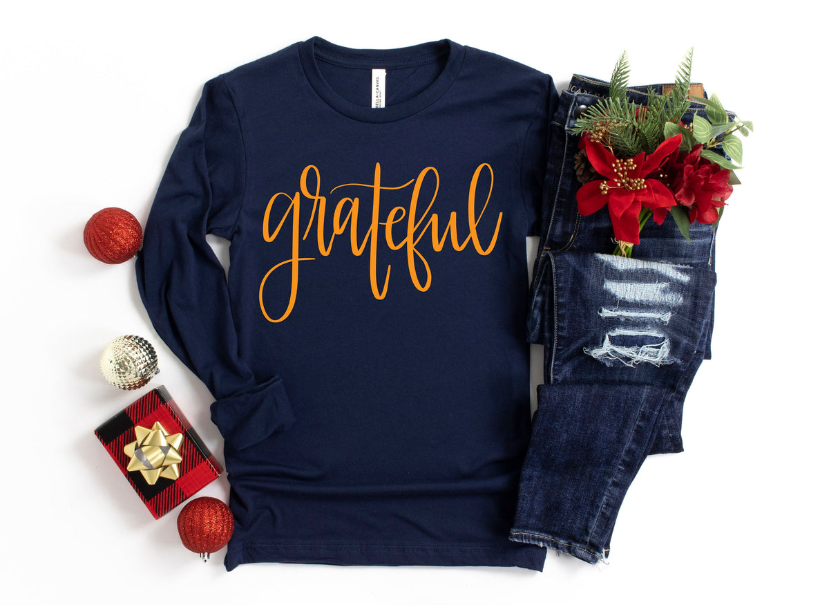 Grateful Shirt Thankful Fall Fall Shirt Thankful Family Shirts Thanksgiving Shirts Thankful Autumn Blessed Thanksgiving Graphic Tee – Premium Graphic · Must-Have Style