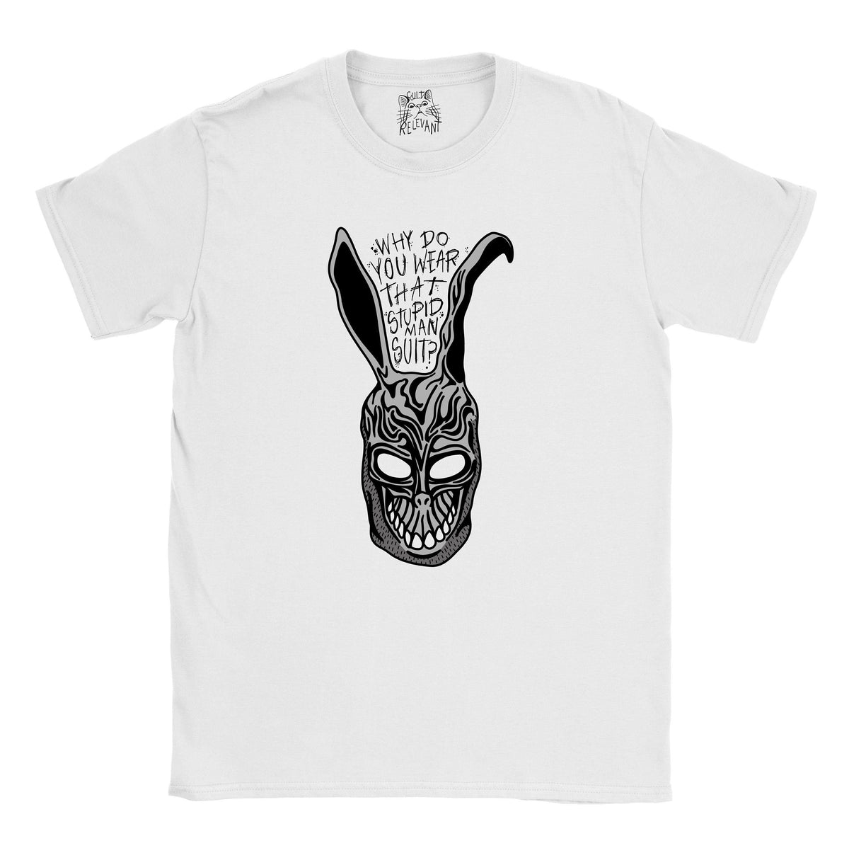 Donnie Darko Why Do You Wear That Stupid Man Suit T Shirt Graphic Tee – Feel-Good Design · High-Quality Print