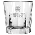 Funny Firefighter Gift Fireman Present Idea Fire Brigade Rocks Glass Fireman Whiskey Tumbler Still Plays With Fire Trucks Graphic Tee – Aesthetic Look · Perfect For Daily Wear