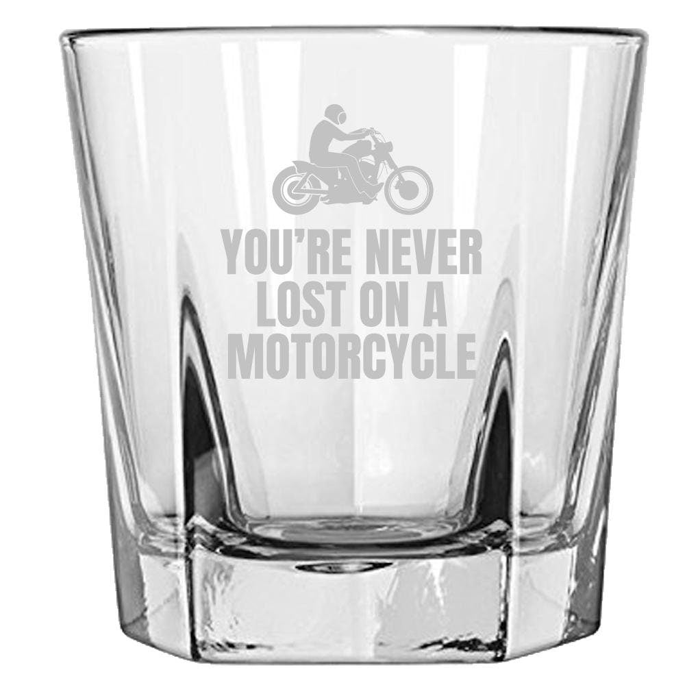 Motorcycle Rider Gift Motorbike Rocks Glass Biker Present You39re Never Lost On a Motorcycle Whiskey Tumbler Graphic Tee – Everyday Comfort · Must-Have Style