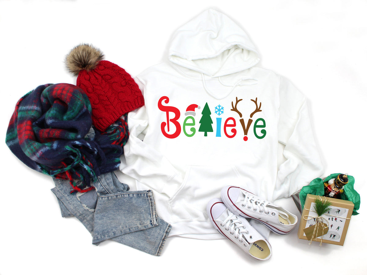 Believe Christmas Hoodie Christmas Hoodie Christmas Family HoodieBelieveChristmas Gift Holiday GiftChristmas Hoodie Matching hoodie Hoodie – Bold Style · Perfect For Daily Wear