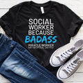 Funny Social Worker Shirt Social Worker Gift Social Worker Because Badass Miracle Worker Isn39t An Official Job Title TShirt Graphic Tee – Bold Style · Perfect For Daily Wear