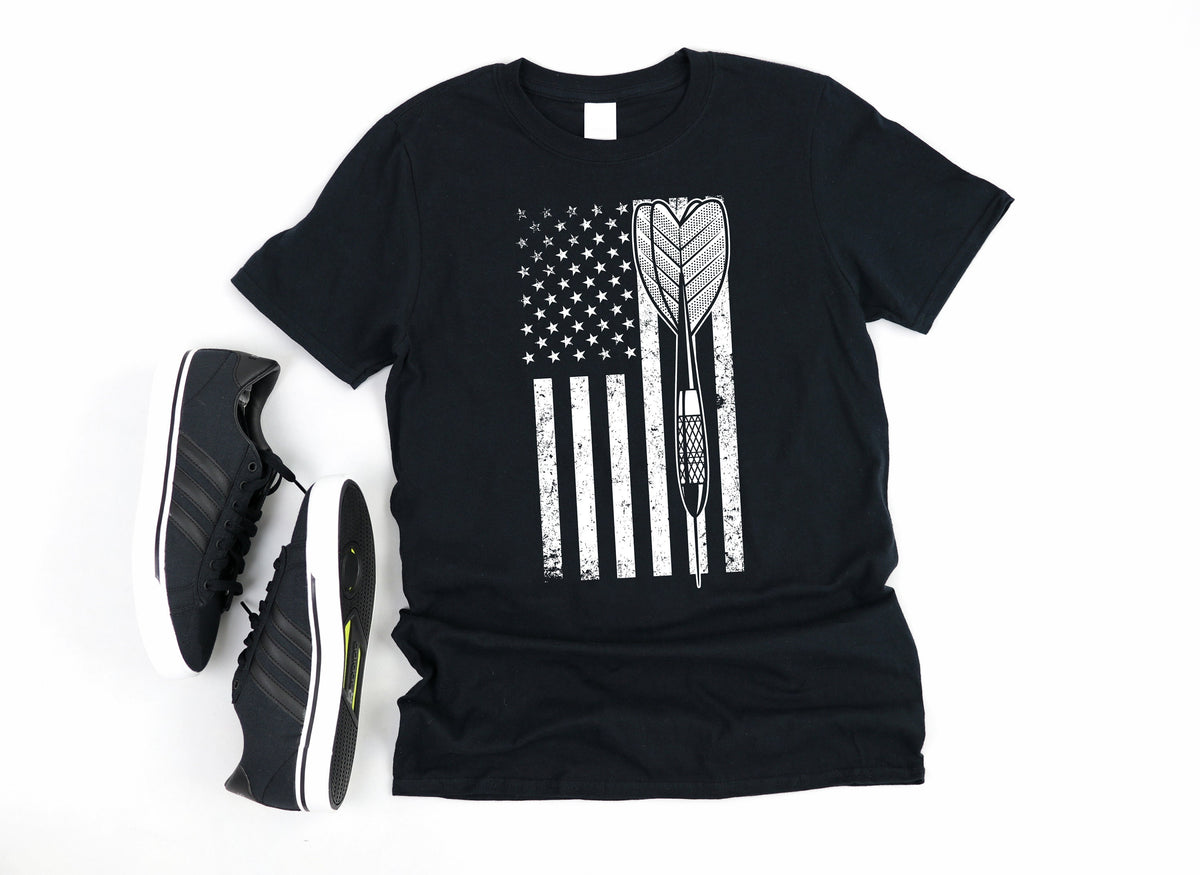 Darts American Flag TShirt Dart Team USA Long Sleeve Patriotic Darts Sweatshirt Dartboard Tees Hoodie Tank Top Hoodie – Easygoing Wear · High-Quality Print