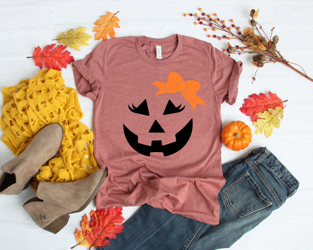Jackolantern Face Girl ShirtGirls ThanksgivingThanksgiving ShirtThankful TeeGirl thanksgiving ShirtFamily Matching Shir Graphic Tee – Easygoing Wear · Top Pick For Any Outfit