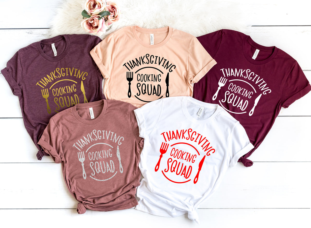 Thanksgiving Cooking Squad ShirtThanksgiving Shirt Cooking Squad Shirt Turkey Day Shirt Thanksgiving Family Shirt Thanksgiving Matching Graphic Tee – Cozy Vibes · Trending Graphic Apparel