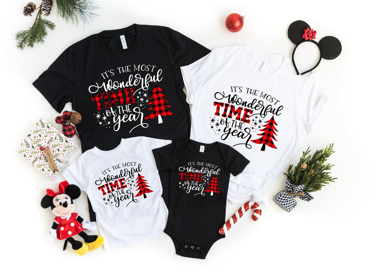 Christmas ShirtIt is the Most Wonderful Time Of The YearMerry ChristmasMatching Family Family Matching Shirt Graphic Tee – Soft Feel · Perfect For Daily Wear