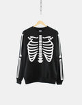 Halloween Skeleton Bones Rib Cage Sweatshirt Adult X Ray Costume Sleeve Print Crew Neck Jumper Sweatshirt – Cozy Vibes · Trending Graphic Apparel