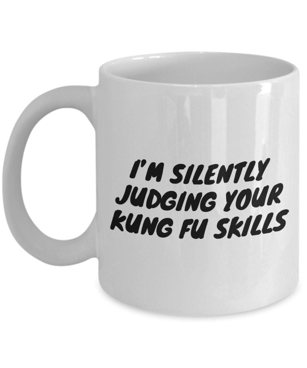 Funny Kung Fu Gift Kung Fu Mug KungFu Present Martial Arts Silently Judging Your Kung Fu Skills Graphic Tee – Everyday Comfort · High-Quality Print