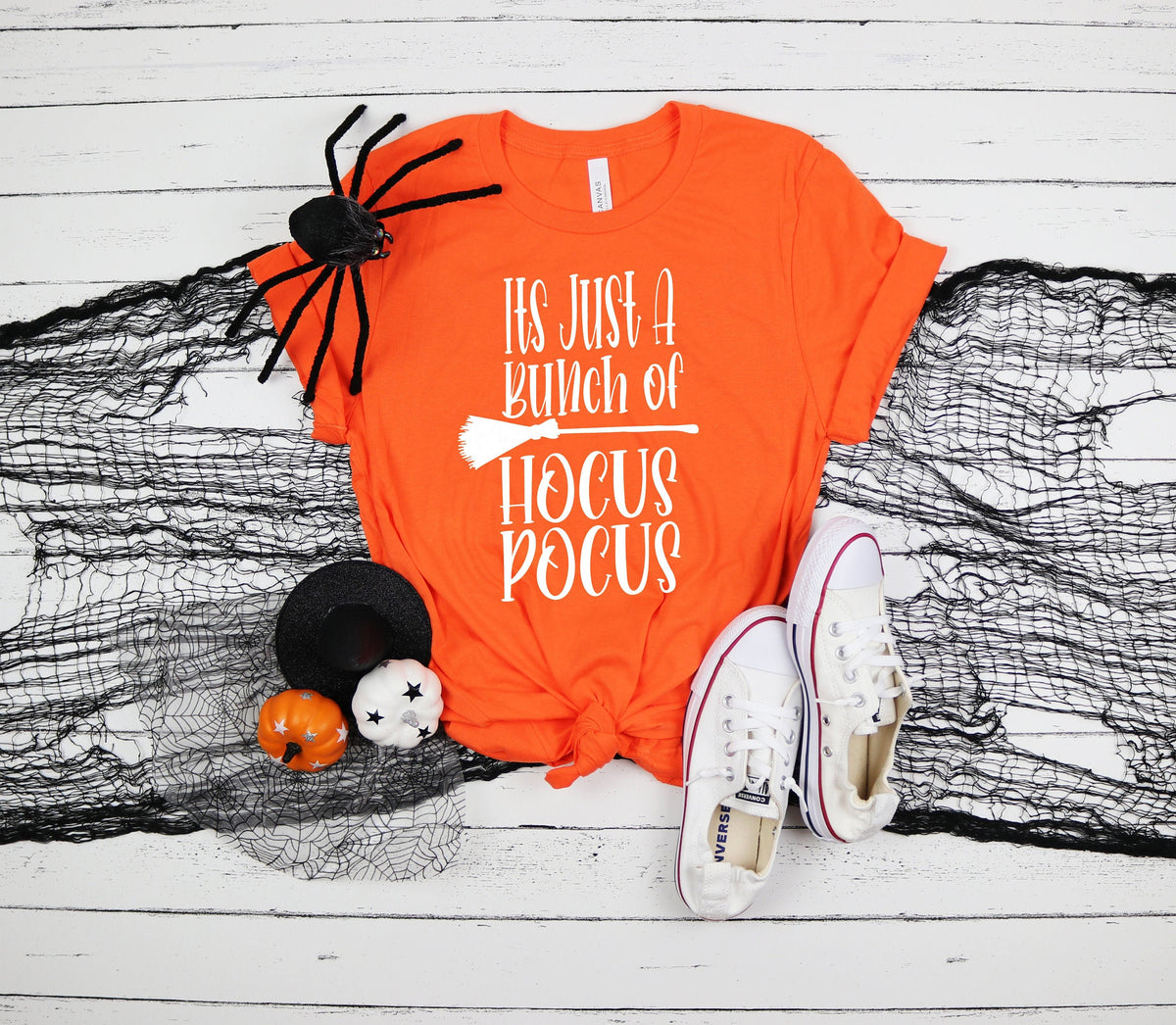 It39s Just a Bunch of Hocus Pocus Shirt Halloween Party Shirts Hocus PocusSanderson Sisters TeeHalloween Outfit 2022 Halloween Shirts Graphic Tee – Soft Feel · Trending Graphic Apparel