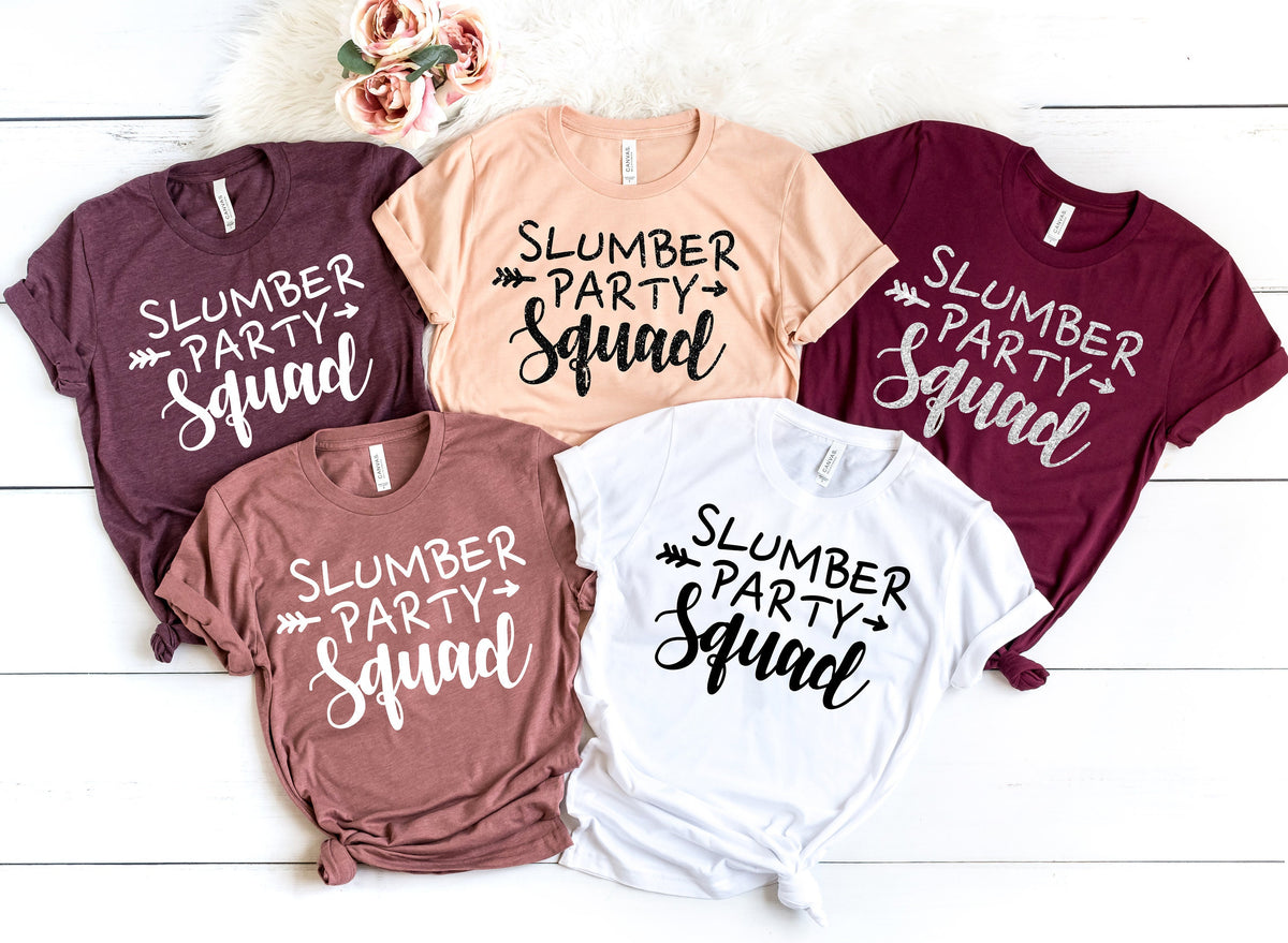 Slumber Party Squad Shirts Girls Birthday Party Shirts Slumber Party Shirts Tween Birthday Teen Birthday PartySleepover Shirts Graphic Tee – Fan Favorite · Trending Graphic Apparel