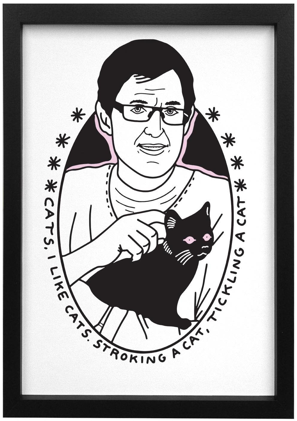Louis Theroux I like Cats Print Graphic Tee – Fan Favorite · Great Gift For Fans