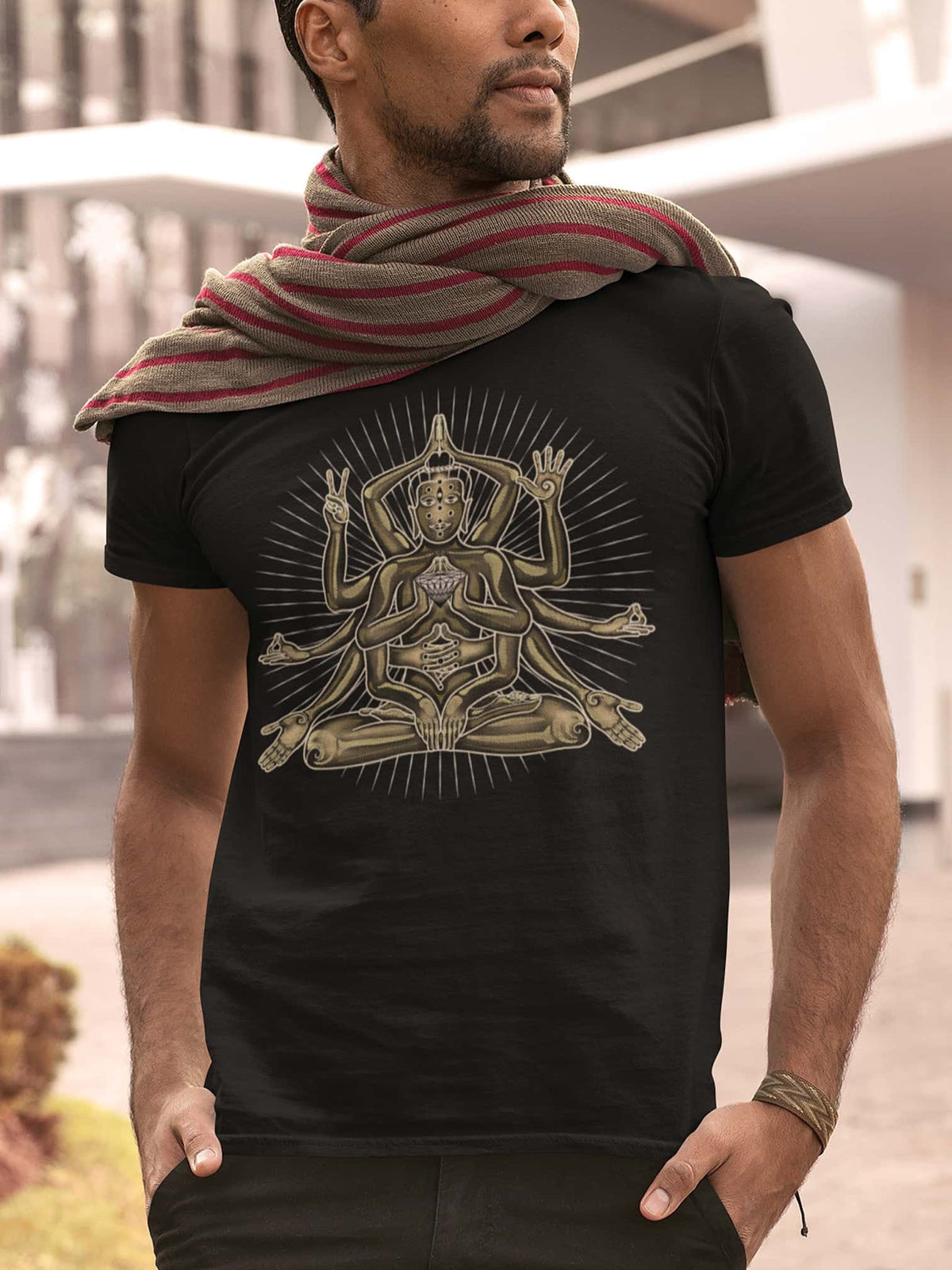 Psychedelic Tee Yoga Gift for Him Yoga Shirt Geometric Design Shirt SHEVA BLACK Meditation Unisex Shirt Men Psychedelic Fashion Graphic Tee – Fan Favorite · Top Pick For Any Outfit