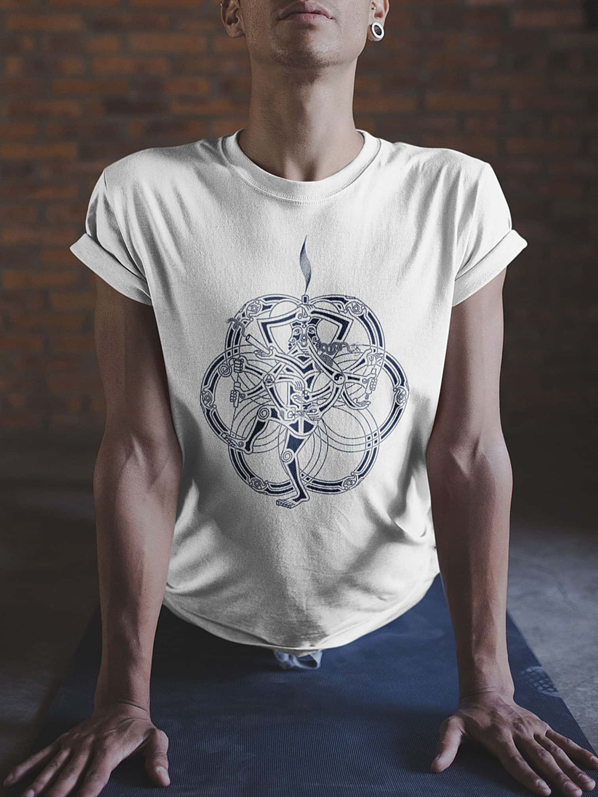 Chillum Yoga Mandala Made To Order Men T Shirt White Graphic Tee – Everyday Comfort · Great Gift For Fans