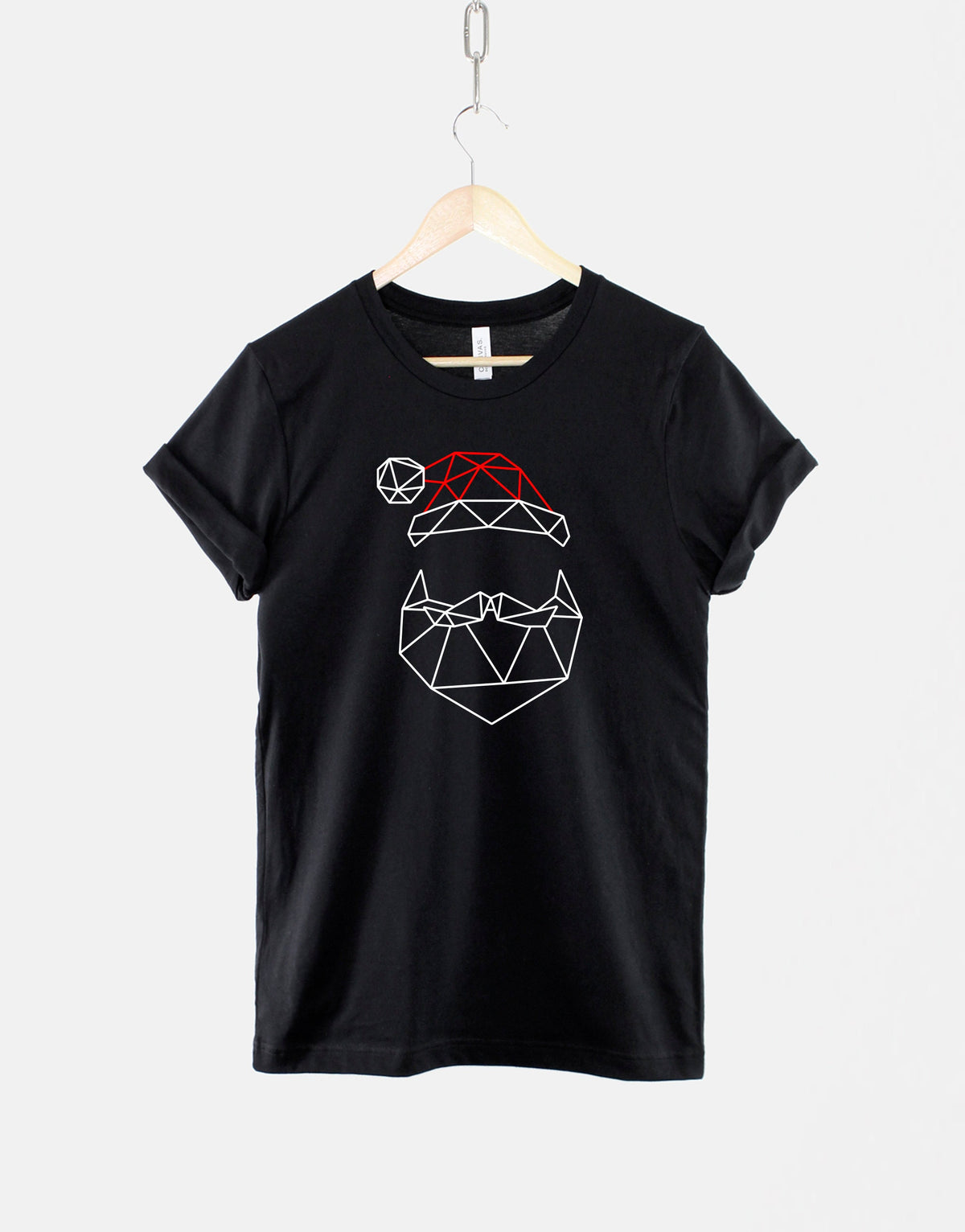 Geometric Santa Father Christmas TShirt Santa Claus Shirt Festive TShirt Graphic Tee – Bold Style · Great Gift For Fans