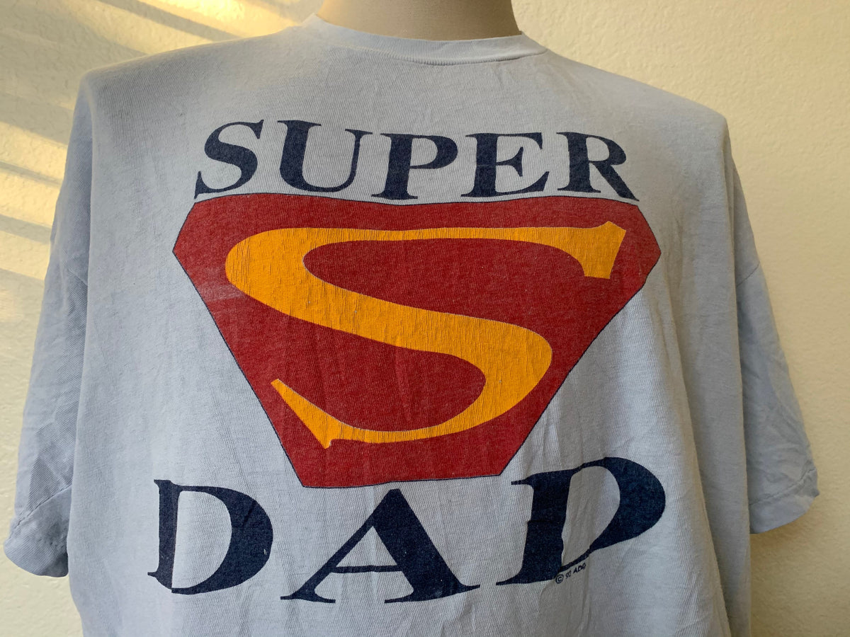 Vintage 90s Super Dad Fathers Day Father Appreciation Blue T Shirt Size S Graphic Tee – Cozy Vibes · Trending Graphic Apparel