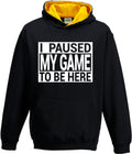 Gaming Hoodie I Paused My Game To Be Here Kids Retro Gaming Hooded Sweatshirt for Travel College Festival Gift for Gamers Friends Hoodie – Fan Favorite · High-Quality Print