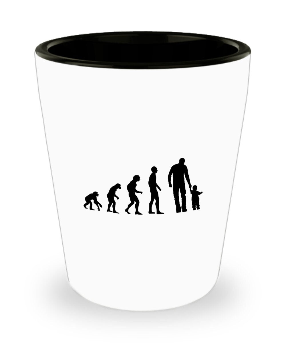 Cute Dad Shot Glass New Dad Gift Soon To Be Dad Present Father39s Day Gift Dad Evolution Graphic Tee – Easygoing Wear · Trending Graphic Apparel