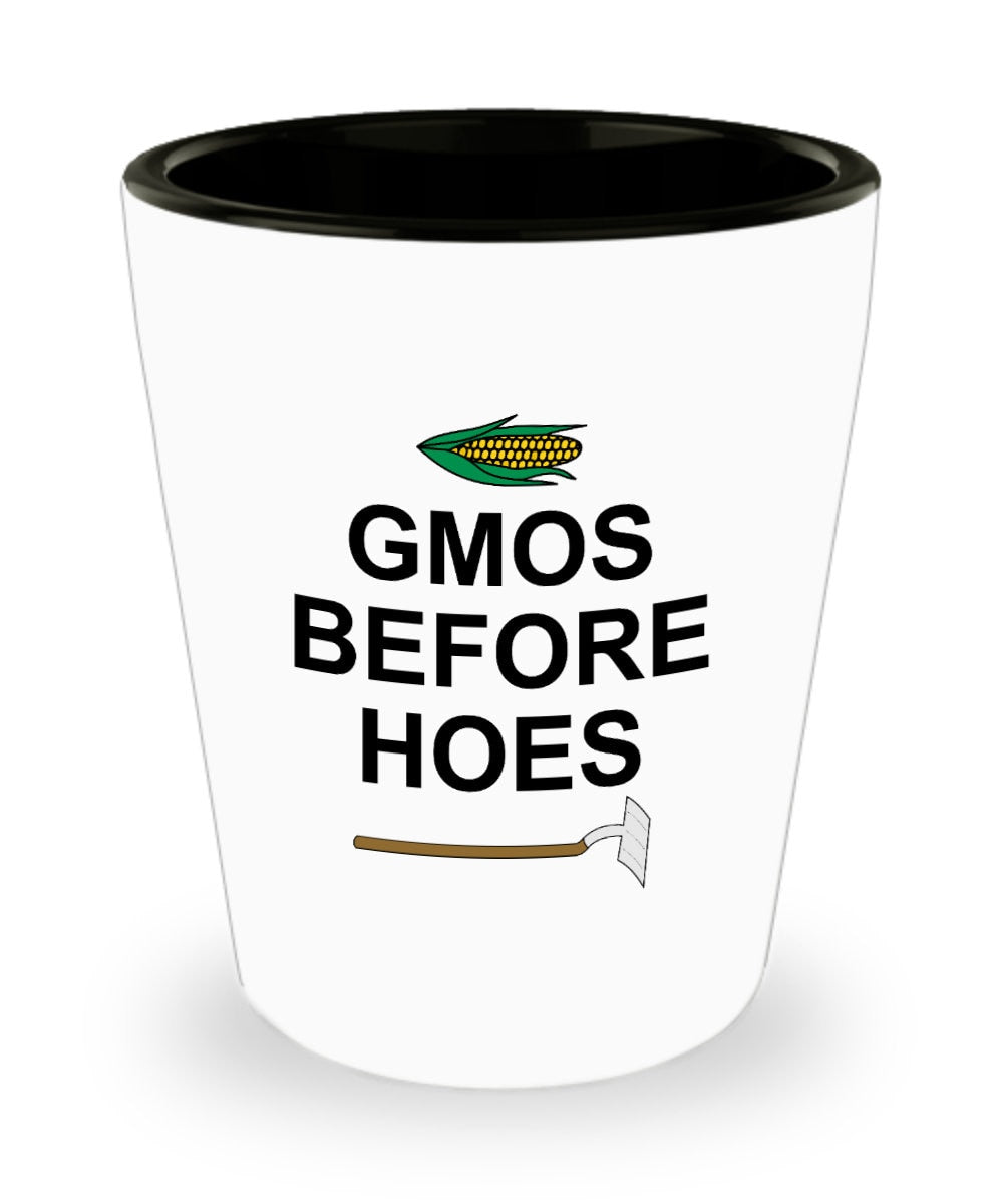 Farming Shot Glass Farmer Gift Farmer Present Agronomy Present Agronomist Gift Agriculture Gift GMOS Before Hoes Graphic Tee – Easygoing Wear · Must-Have Style