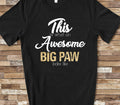 Awesome Big Paw Shirt for Grandfather Gift from Granddaughter or Grandson Great Fathers Day Birthday or Christmas Gifts for Grandpa Graphic Tee – Soft Feel · High-Quality Print