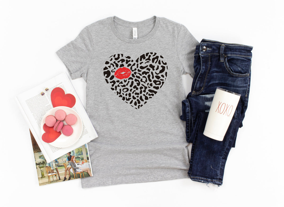 Leopard Heart ShirtValentine39s Day ShirtValentines Day Shirts For WomanHeart ShirtCute Valentine ShirtValentines Day GiftKiss Shirt Graphic Tee – Cozy Vibes · Perfect For Daily Wear
