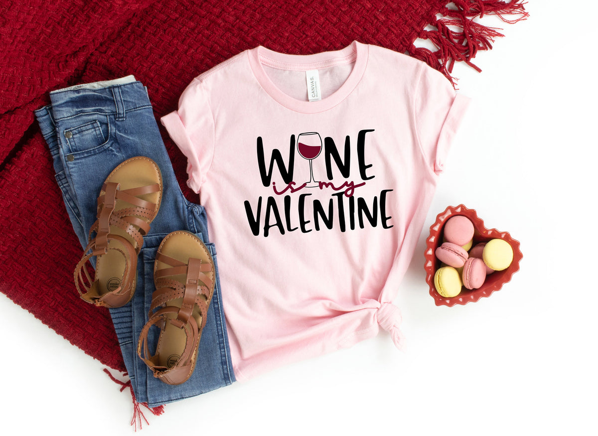 Wine Is My Valentine ShirtWine ShirtValentine39s Day ShirtMom Valentine39s Day ShirtWine Lover ShirtValentines Day GiftMom Gift Shirt Graphic Tee – Warm & Stylish · Perfect For Daily Wear