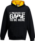 Gaming Hoodie I Paused My Game To Be Here Retro Gaming Hooded Sweatshirt for Travel College Festival Gift for Gamers Friends Dad Hoodie – Soft Feel · Must-Have Style