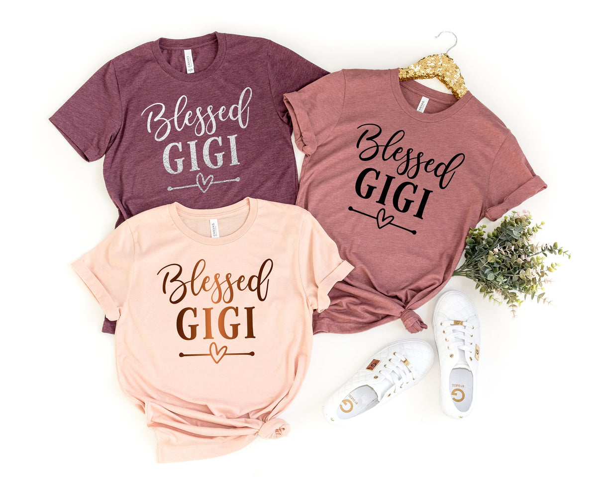 Blessed GigiGigi ShirtGigi GiftGrandma GiftGift For GrandmaGrandma BirthdayGigi BirthdayGrandmother ShirtBlessed To Be Called Gigi Graphic Tee – Premium Graphic · Perfect For Daily Wear