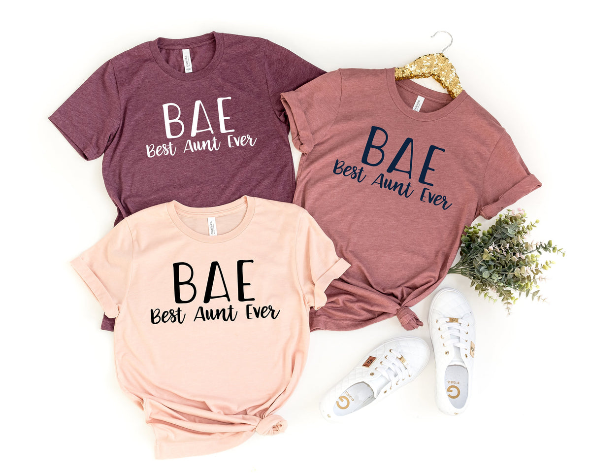 BAE Best Aunt Ever Shirt Aunt Shirt New Aunt Christmas Gift for Aunt Auntie Aunt To Be Shirt Favorite Aunt Like a Mom Only Cooler Graphic Tee – Premium Graphic · Great Gift For Fans