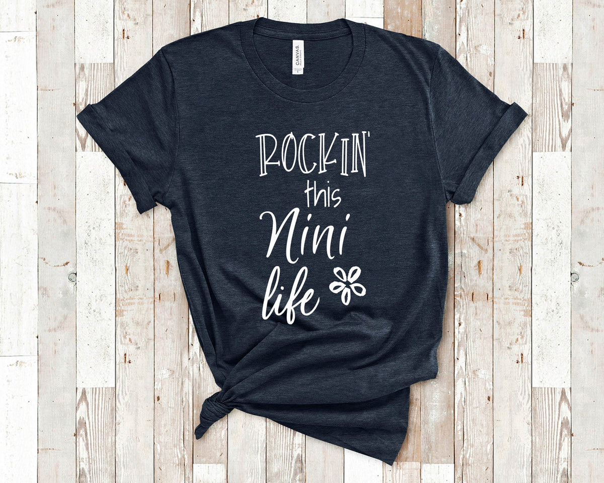 Rockin This Nini Life Grandma Tshirt Great Birthday Mother39s Day or Christmas Gift for Grandmother Graphic Tee – Fan Favorite · Must-Have Style