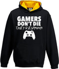 Gaming Hoodie Gamers Dont Die Retro Gaming Hooded Sweatshirt for Travel College Festival Gift for Gamers Friends Dad Hoodie – Aesthetic Look · Trending Graphic Apparel