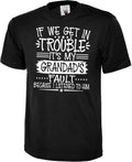 Kids Cotton Tees TShirt My Grandad Is The One To Blame Funny Birthday TShirt Grandson Grandaughter Graphic Tee – Cozy Vibes · Must-Have Style