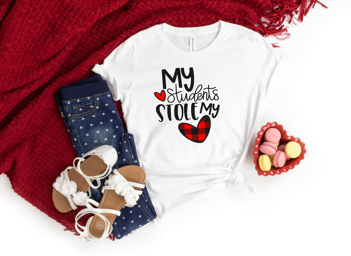Teacher ShirtBuffalo Plaid Valentines Day Shirts For WomanHand Lettered shirtCute Valentine ShirtValentines Day GiftTeacher Gift Graphic Tee – Fan Favorite · Top Pick For Any Outfit