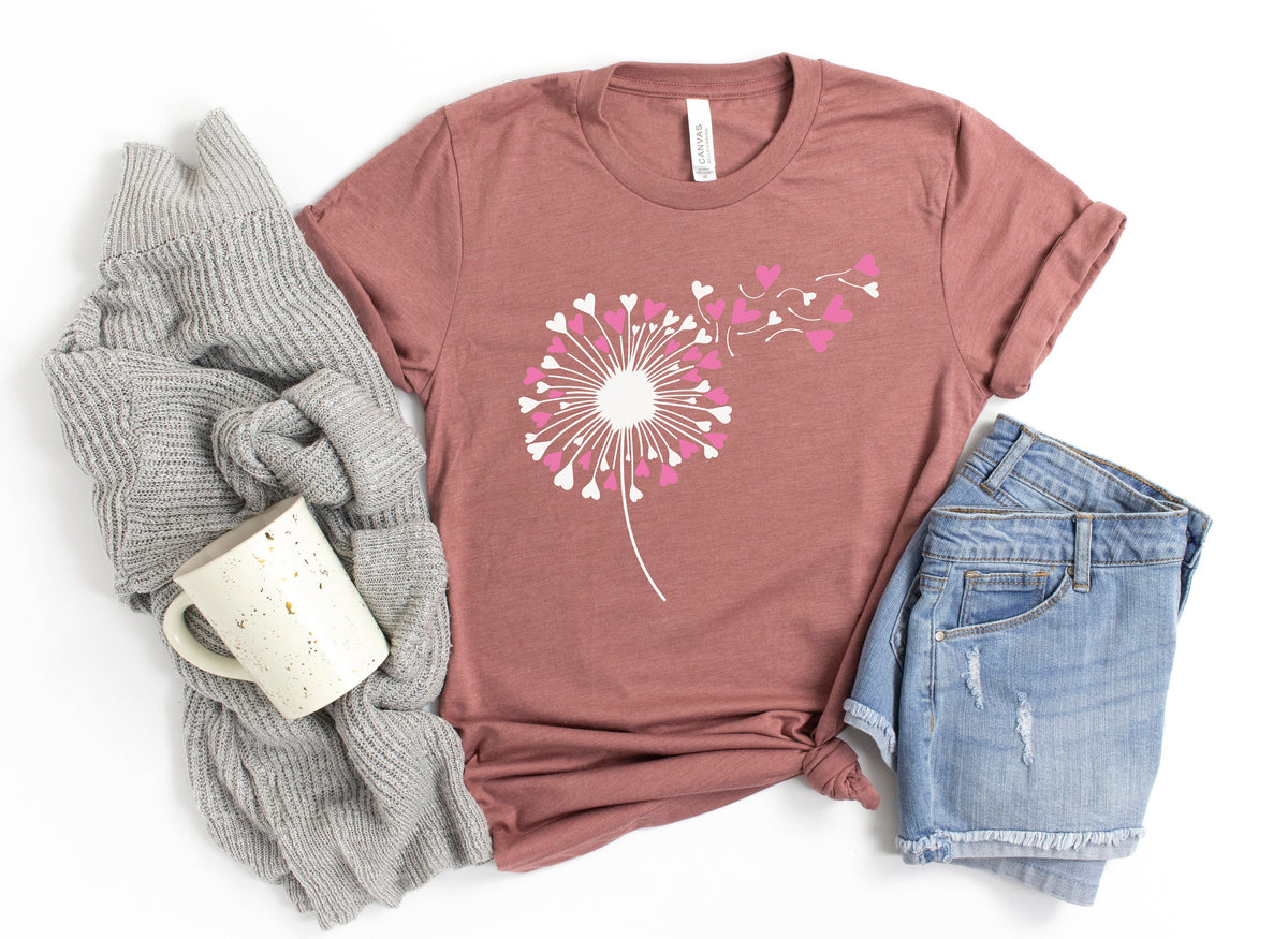Dandelion Shirts Valentine39s Shirt Lovers Shirt Valentine39s Day Shirt Valentine Flower Shirt Gift for Valentines Couple Shirts Graphic Tee – Feel-Good Design · Top Pick For Any Outfit