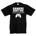 Gaming TShirt for Boys Kids Girls Youths Computer Gamer Cotton Tee Gamers Dont Die They Respawn Graphic Tee – Soft Feel · Great Gift For Fans